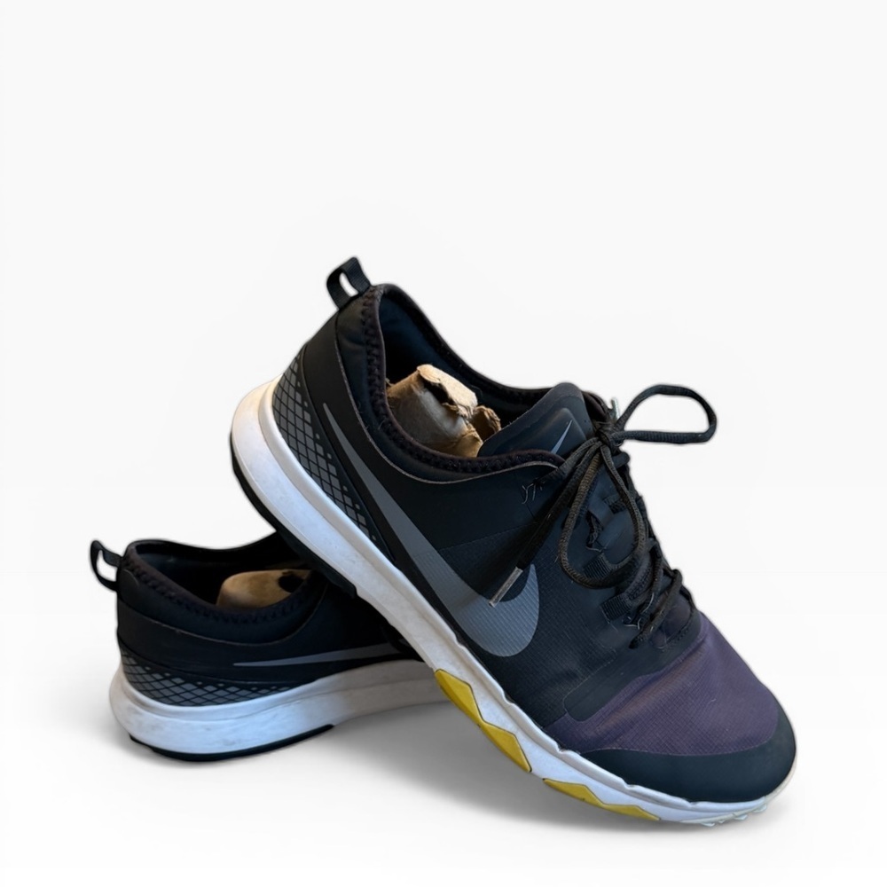 Nike Men's Black and Purple Athletic Golf ⛳️ Shoes